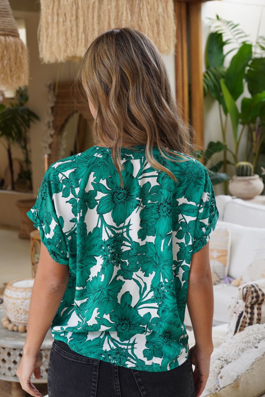 Outfit Blusas Color Verde Jade Blusa Maria Jade